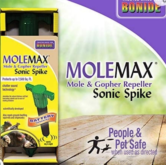 New. Bonide Molemax Mole & Gopher Repeller Sonic - Picture 2 of 6